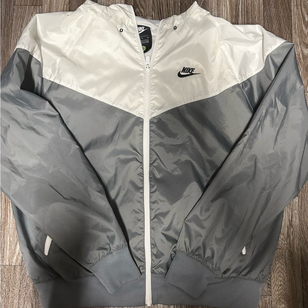 Nike White Windbreaker Jacket